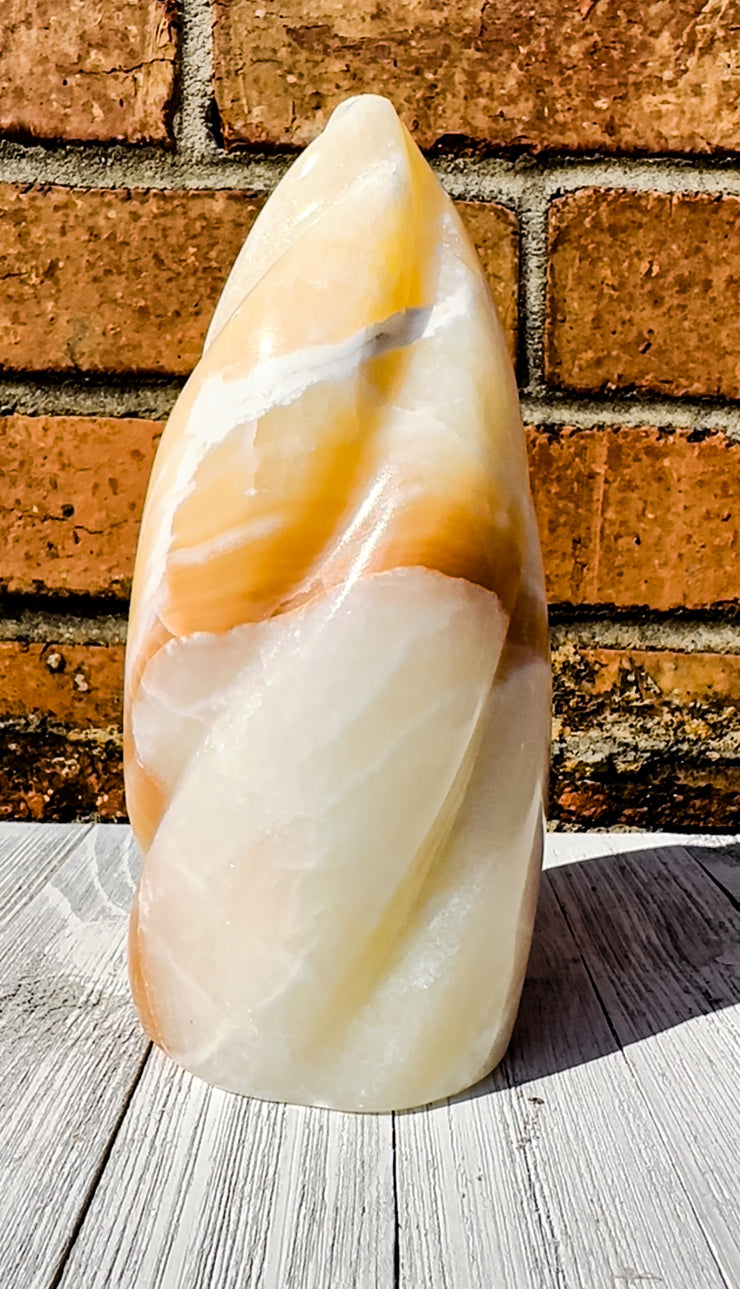 Honey Calcite Flame